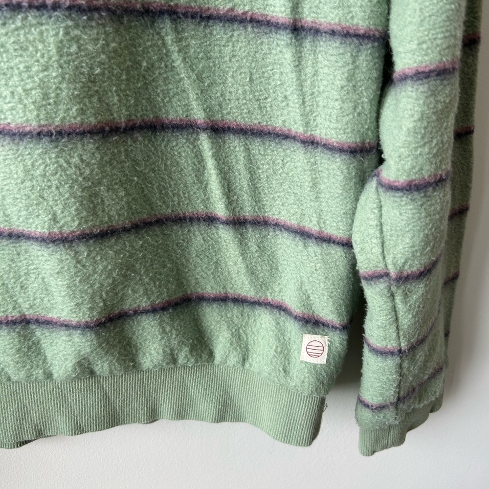 Marine Layer Crewneck Stripe Sweatshirt Green Blue Purple Size M EUC L0821 - Picture 6 of 8